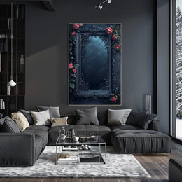 Ornate Gothic Mirror Art Design - Abstract, Artistic Poster
