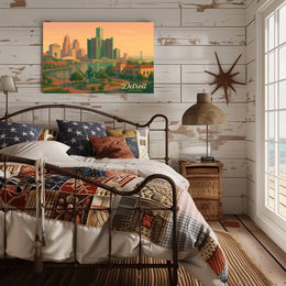 Urban Wanderlust Detroit Skyline Photography Realism Poster