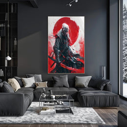 Warrior Fantasy Poster: Samurai with Glowing Katana PosterGoat