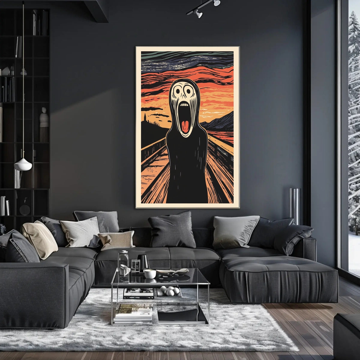 Expressionist Figure Horror Anxiety Bold Poster