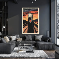 Expressionist Figure Horror Anxiety Bold Poster