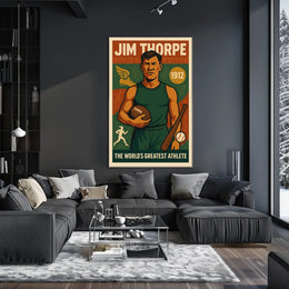 Jim Thorpe Legendary Athlete Poster