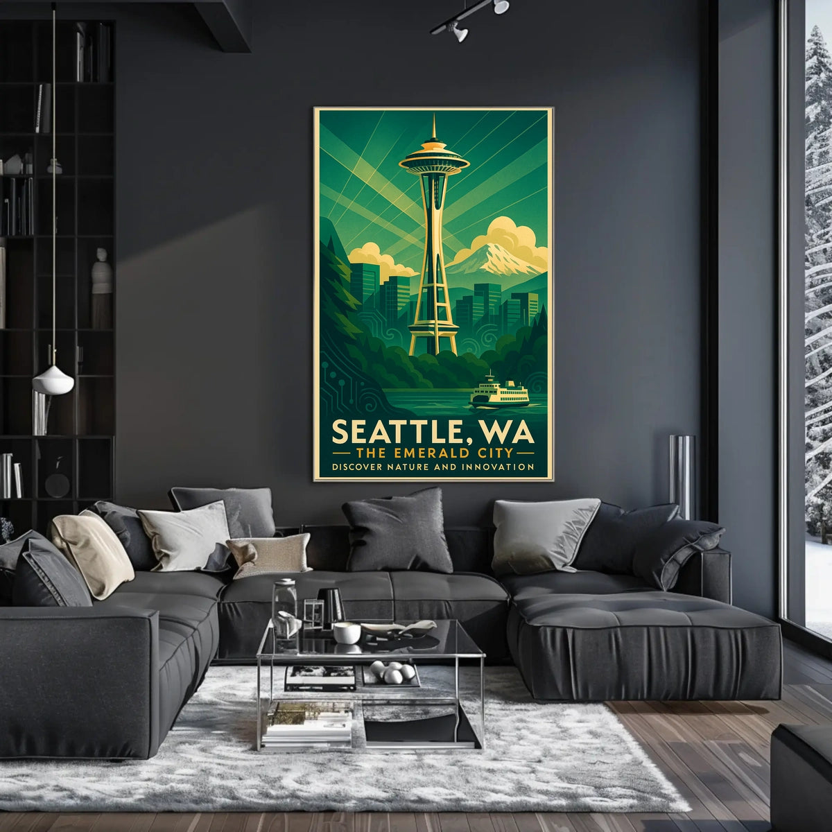 Seattle, WA The Emerald City Poster