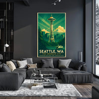 Seattle, WA The Emerald City Poster