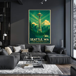 Seattle, WA The Emerald City Poster
