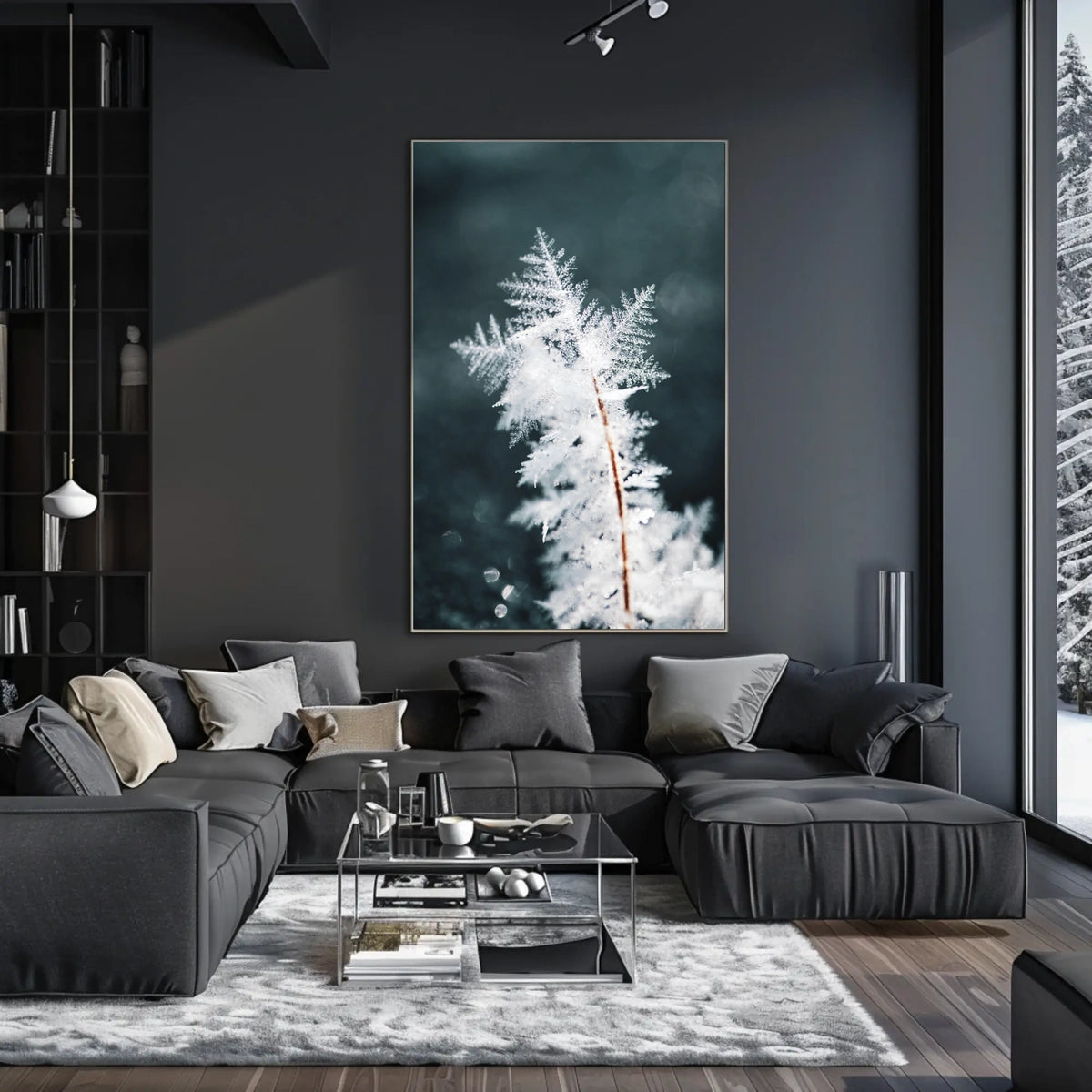 Intricate Ice Crystal Close-Up - Artistic Poster