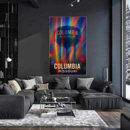 Columbia Missouri Scenic Travel Minimalist Photography Realism Urban Inspire Wall Art Poster
