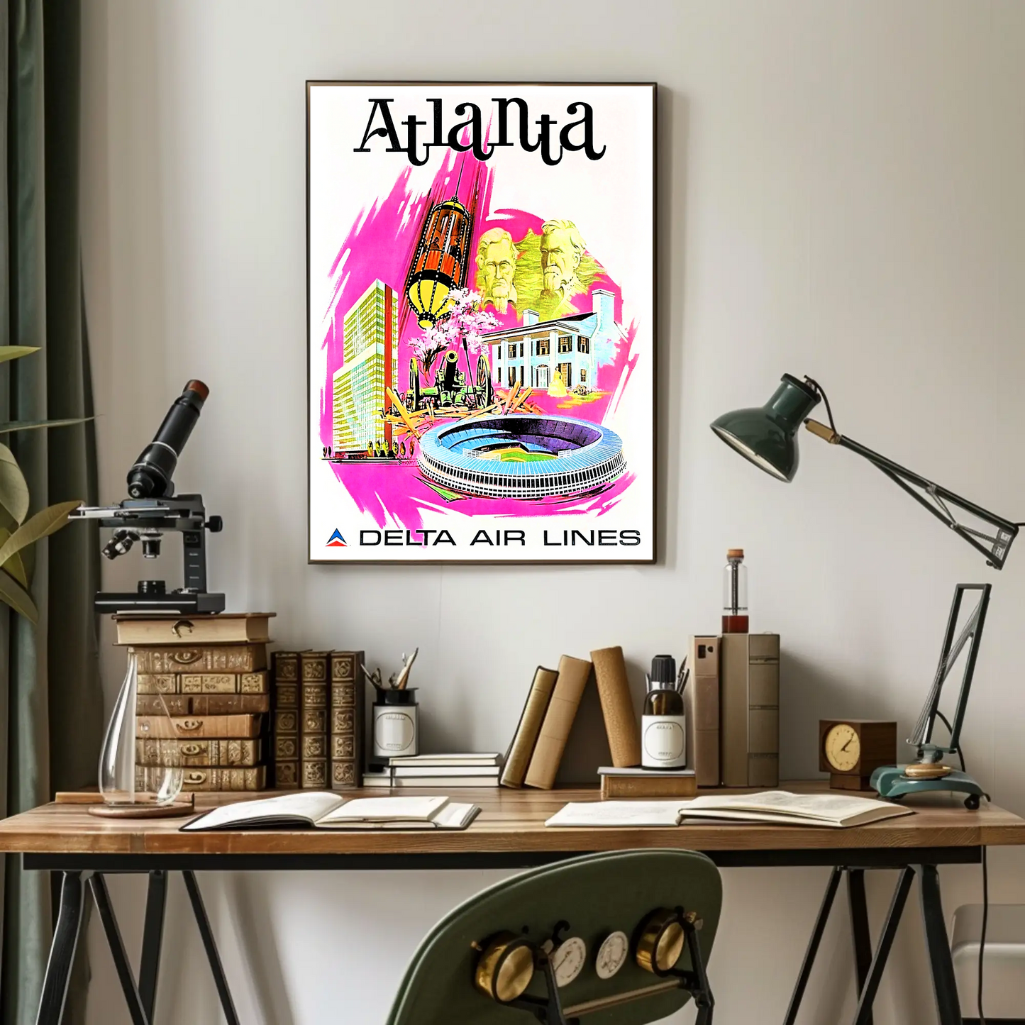 Atlanta Air Lines Travel Poster