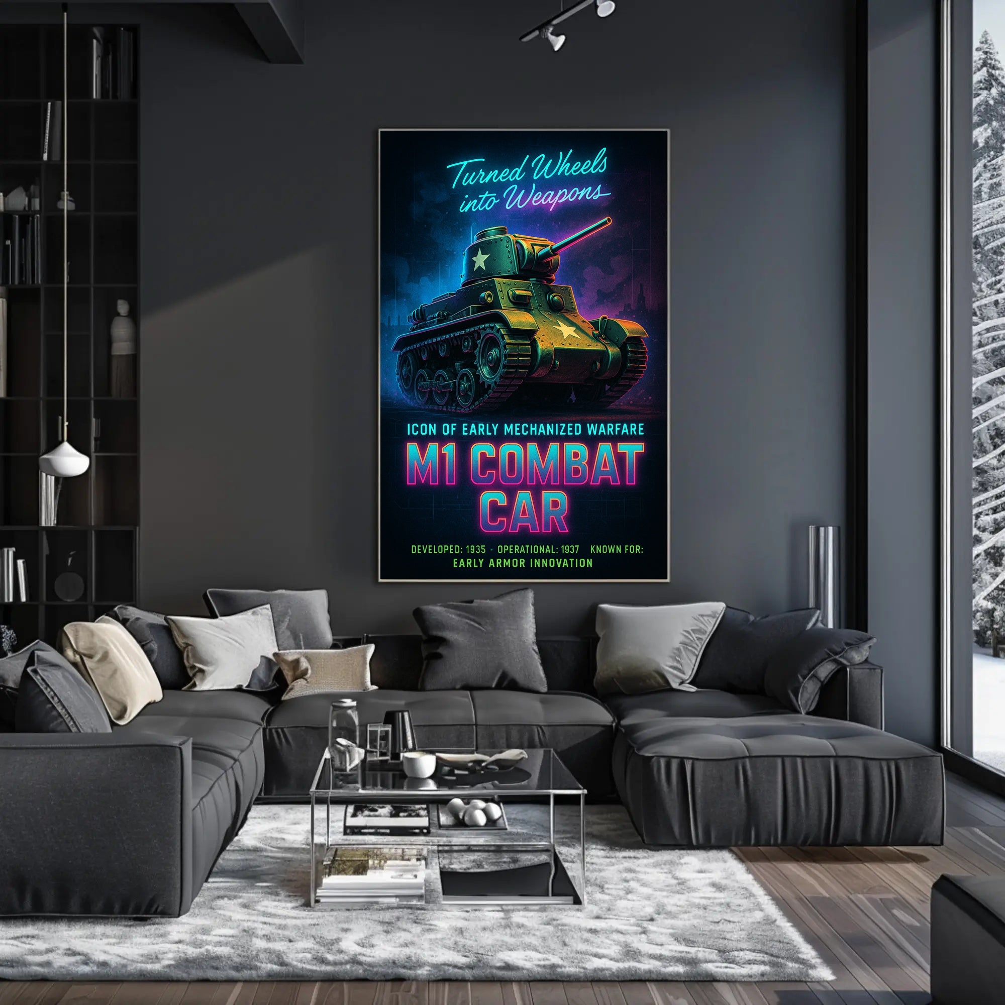 M1 Combat Car Icon of Early Mechanized Warfare Poster PosterGoat