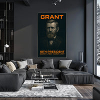 Ulysses S. Grant 18th President of the United States Techno Schematic Poster