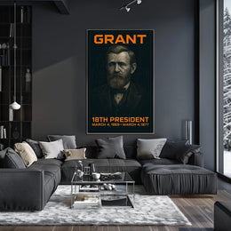 Ulysses S. Grant 18th President of the United States Techno Schematic Poster