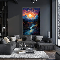 Enchanted Mountain Sunset Poster