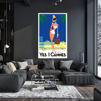 Glamorous Seaside Escape Art Print - Travel Poster PosterGoat