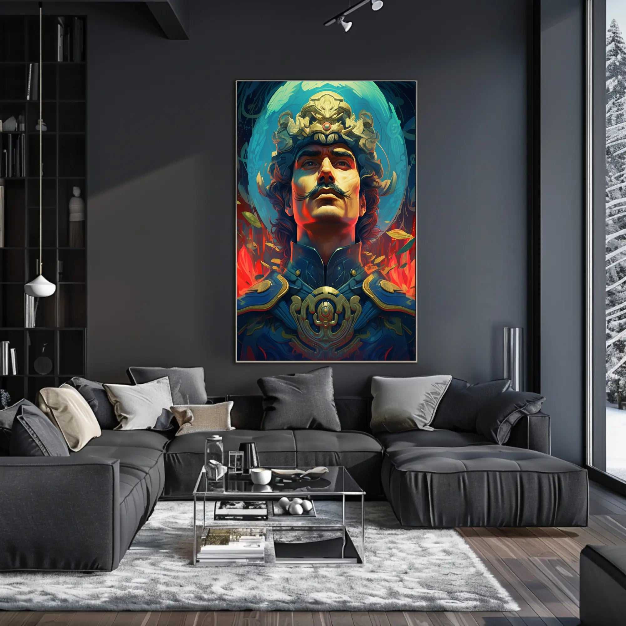 Regal Fantasy Warrior Art Poster Abstract, Artistic, or Pop Culture Poster