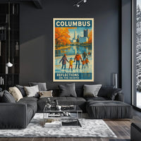 Columbus Reflections On The Scioto Poster
