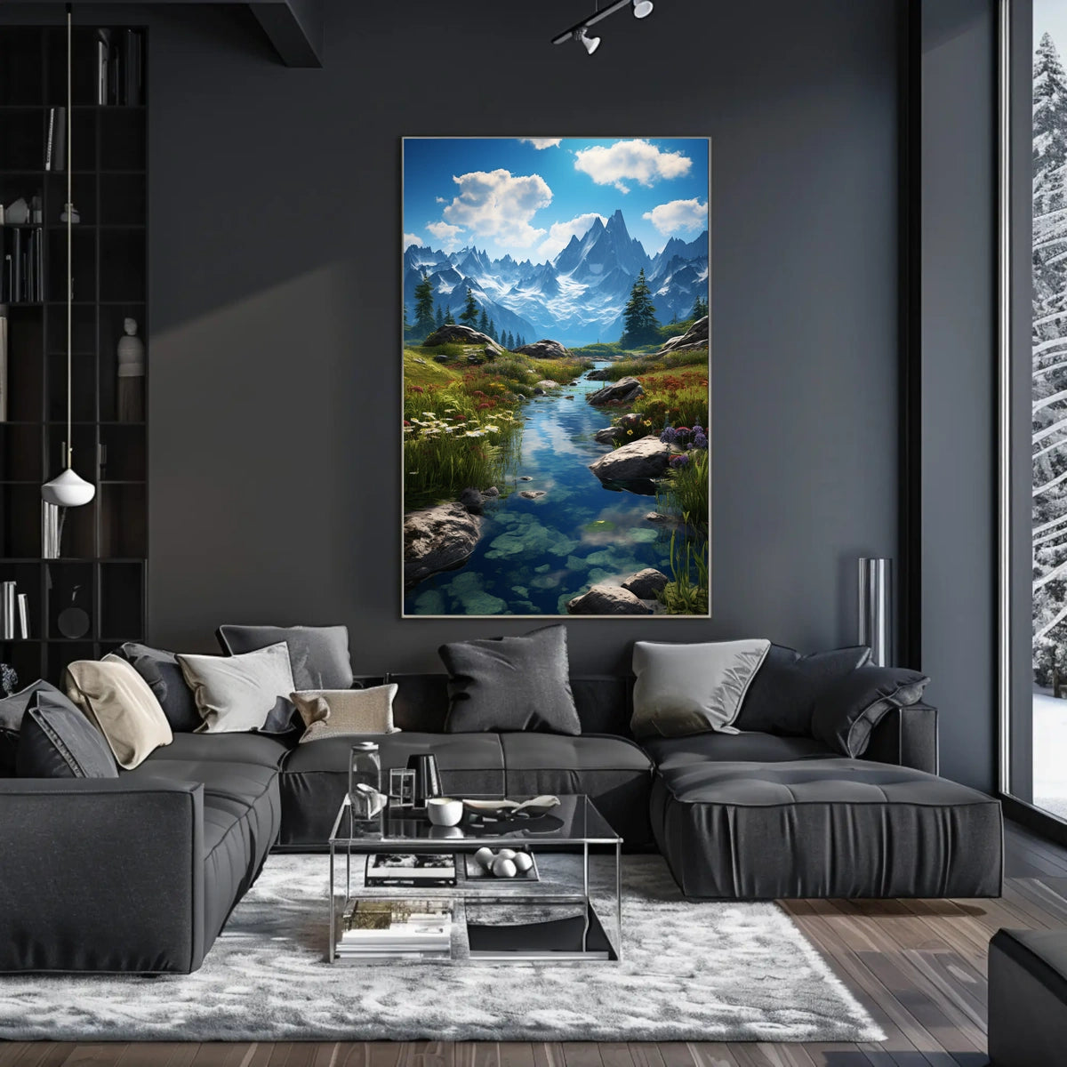 Majestic Mountain Landscape Poster