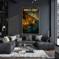 Amalfi Coast Poster Wall Art For Coastal Home Decor