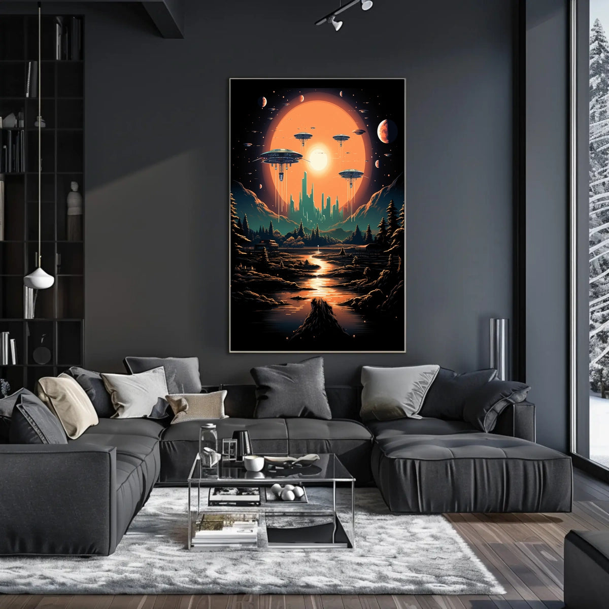 Futuristic Landscape Poster