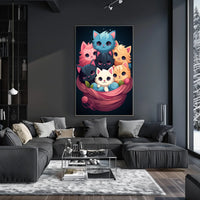 Basket Of Kittens Poster