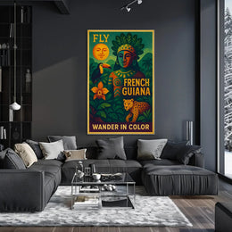 French Guiana Adventure Travel Poster PosterGoat