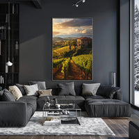 Tuscany Vineyard Landscape Travel Poster
