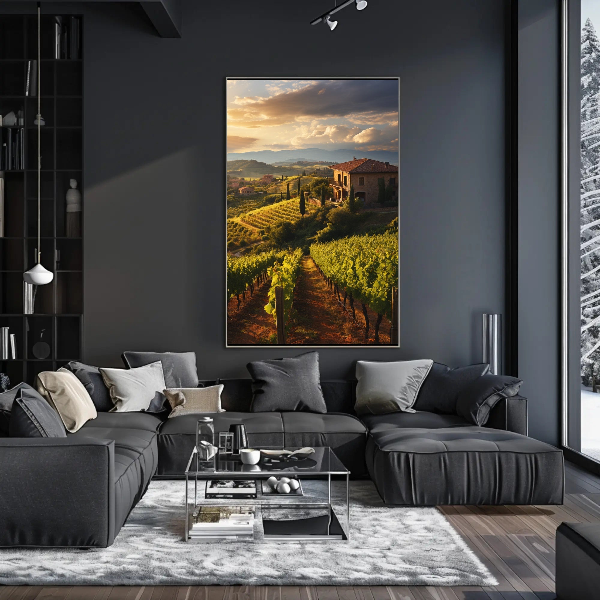 Tuscany Vineyard Landscape Travel Poster