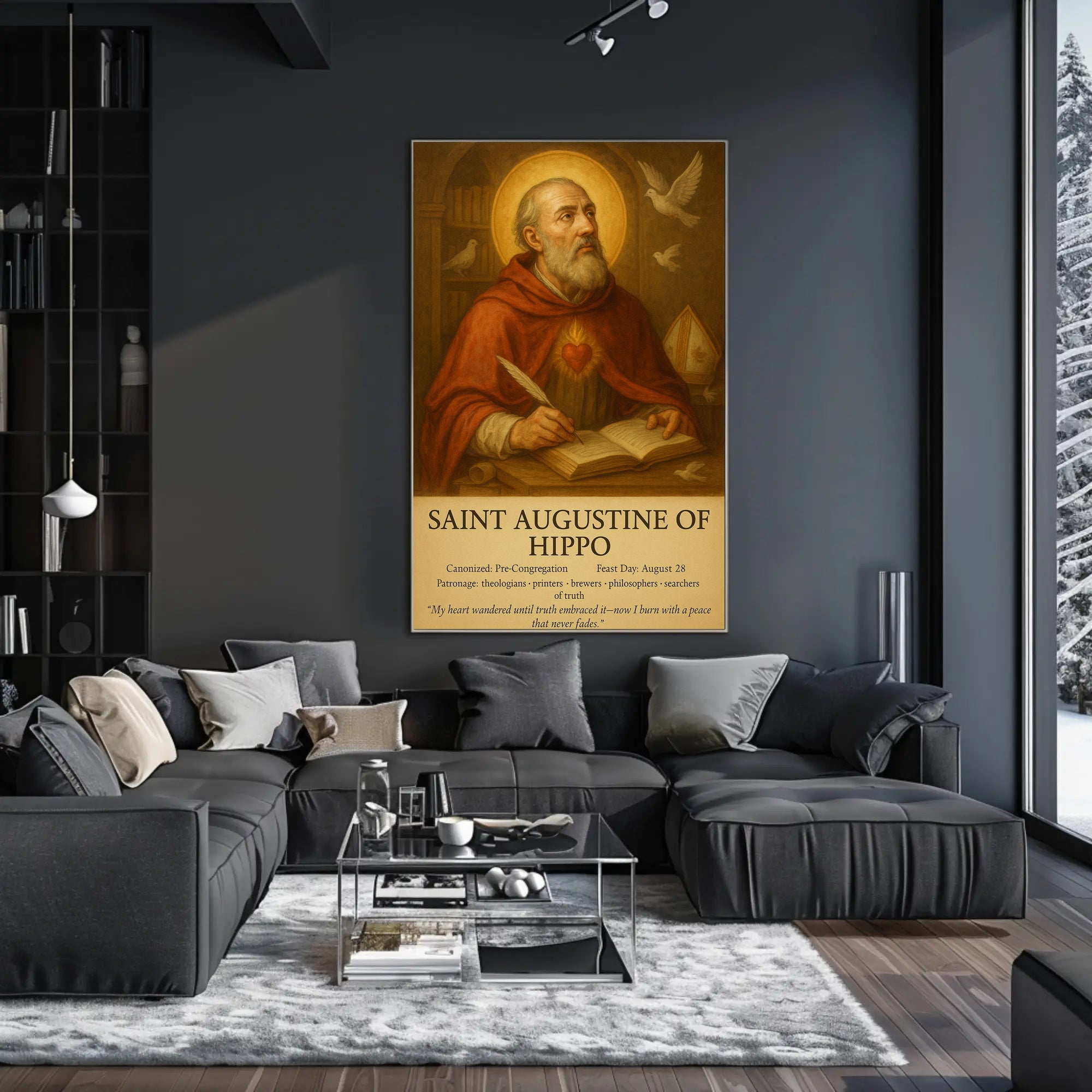 Saint Augustine’s Contemplation: Cultural or Heritage Poster