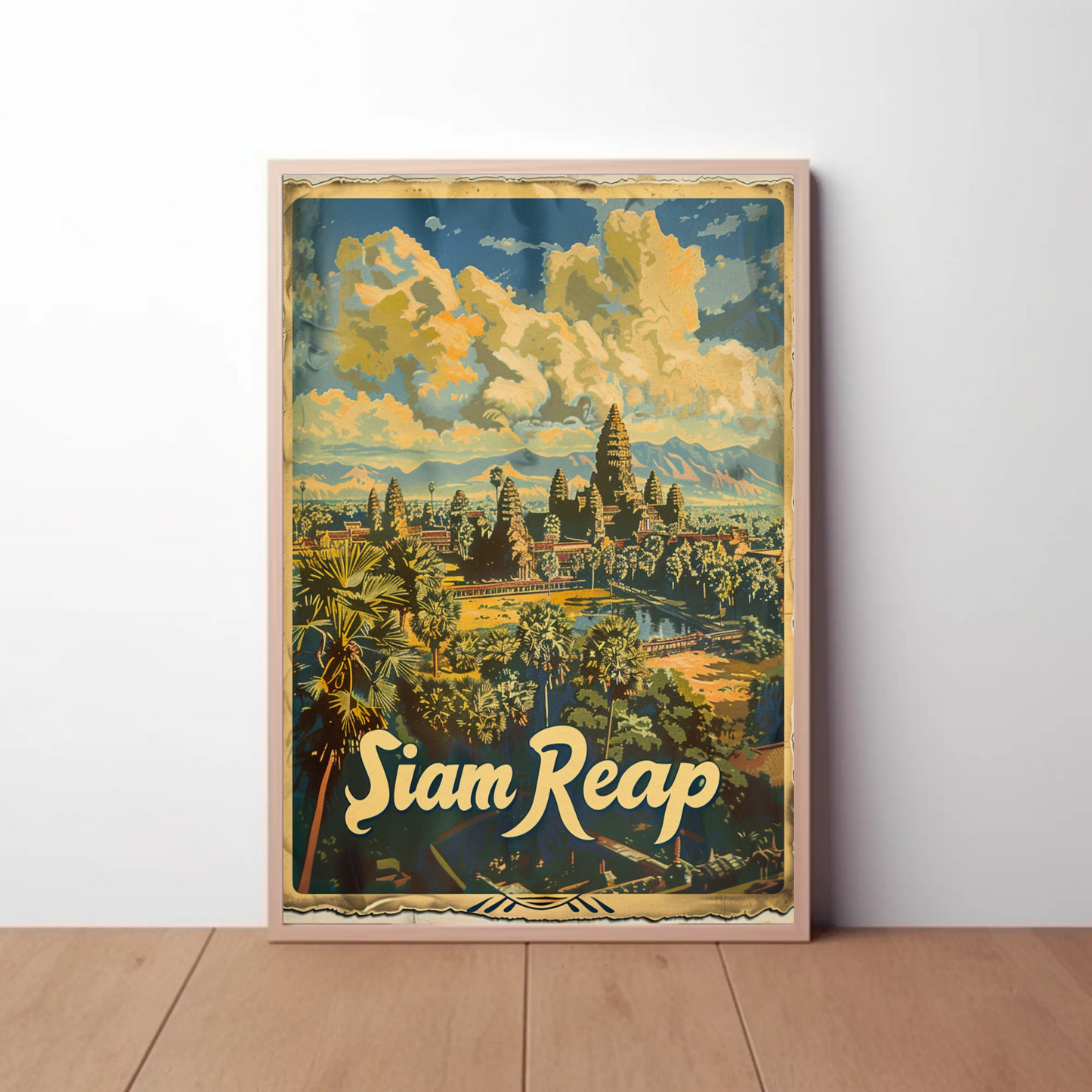 Siem Reap Cambodia Angkor Wat Travel Poster