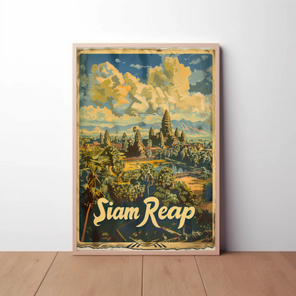 Siem Reap Cambodia Angkor Wat Travel Poster