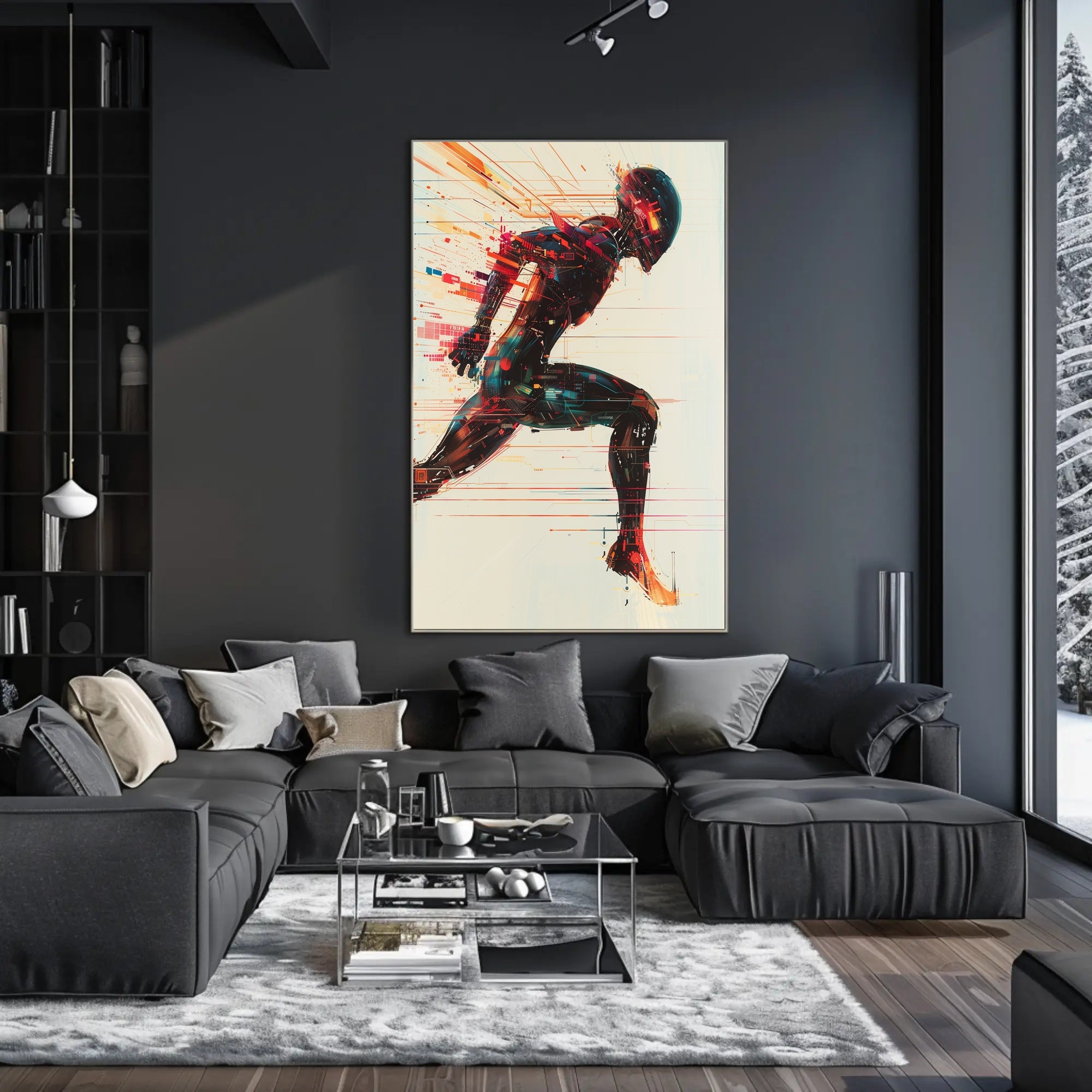 Dynamic Sports Balls Abstract Poster: Futuristic Motion PosterGoat