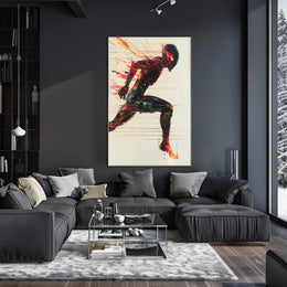 Dynamic Sports Balls Abstract Poster: Futuristic Motion PosterGoat