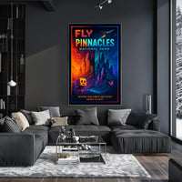 Fly Pinnacles National Park Poster Vintage Travel