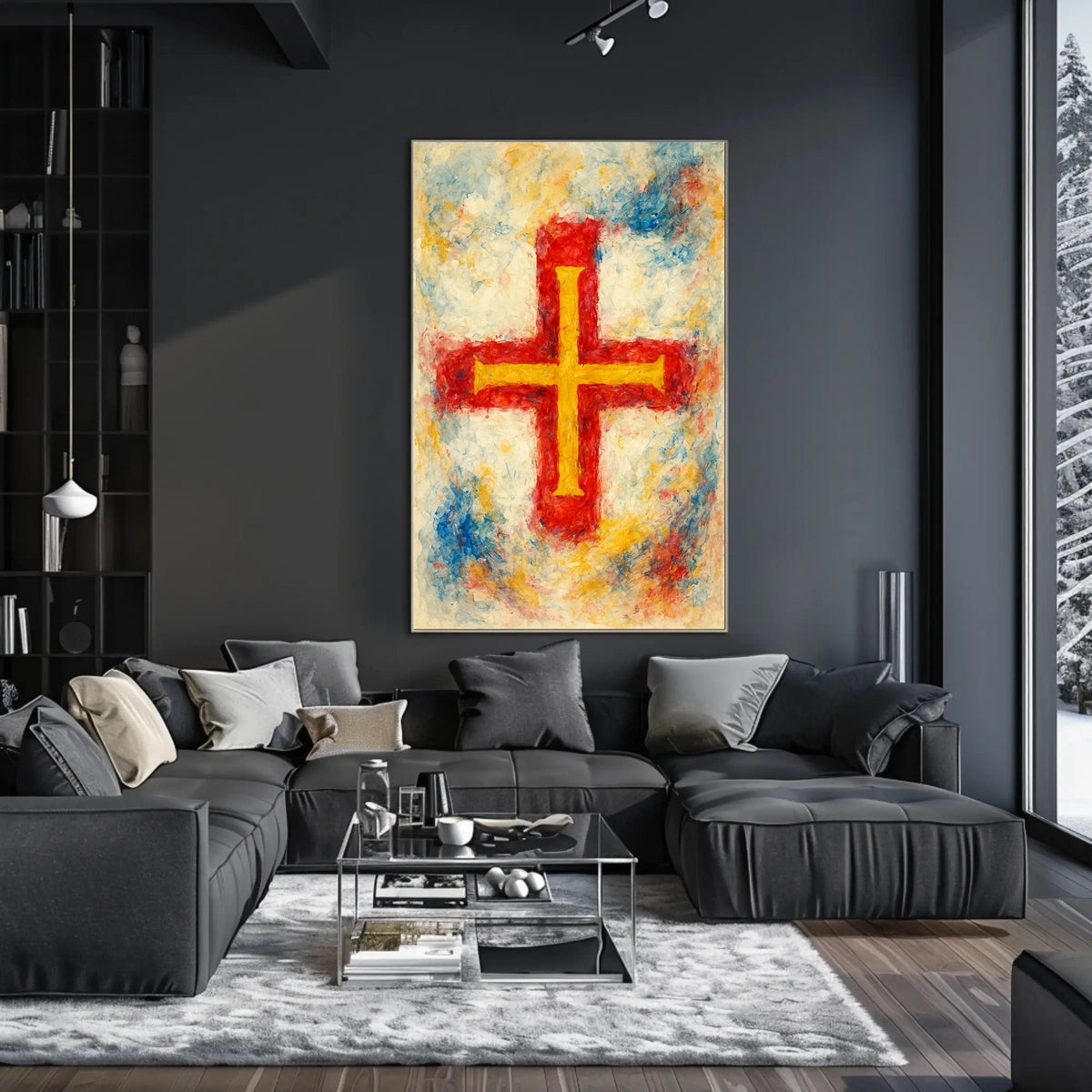 Vibrant Cross Poster