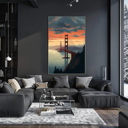 Golden Gate At Dusk Poster