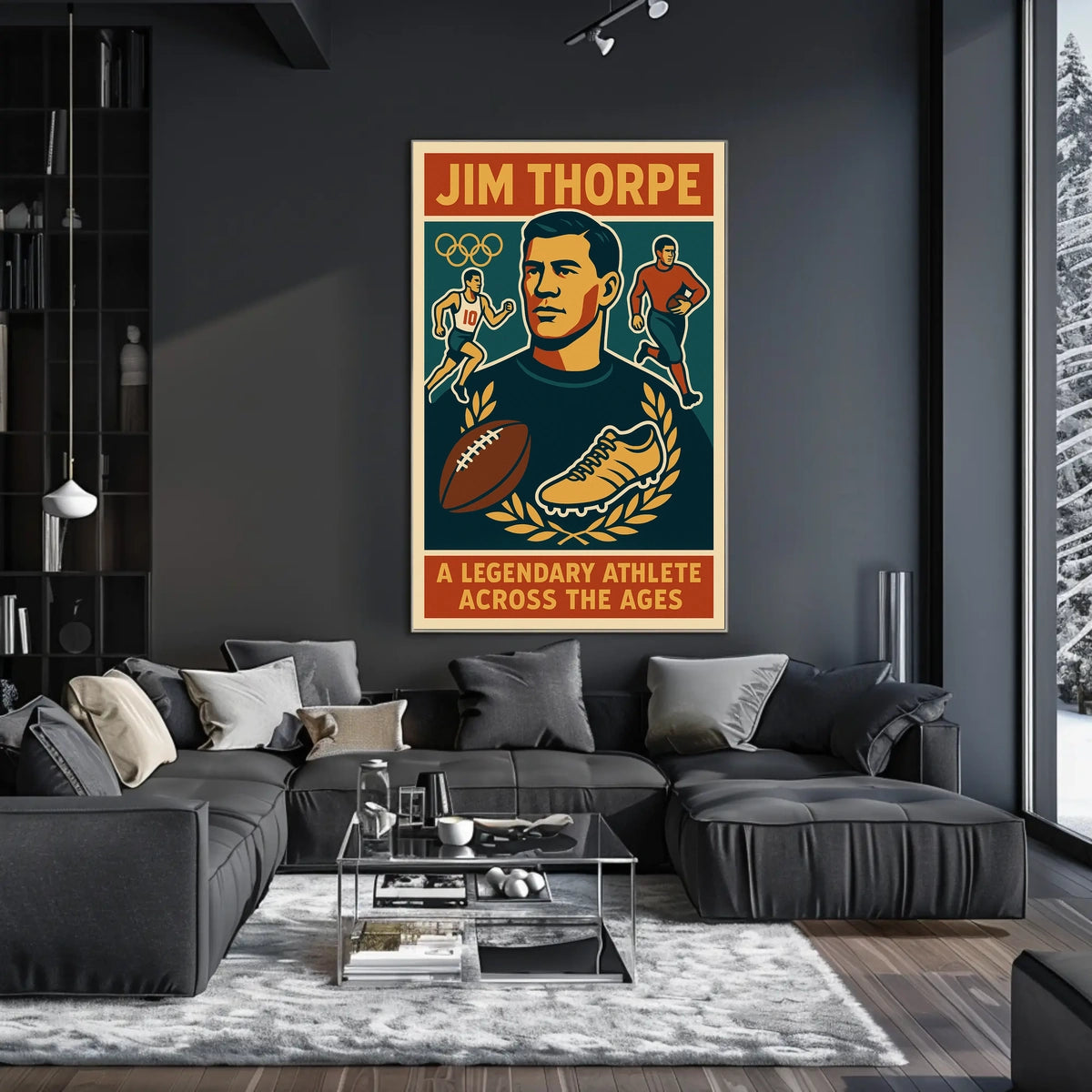Jim Thorpe Iconic Sports Legend Poster