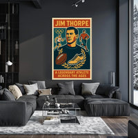 Jim Thorpe Iconic Sports Legend Poster