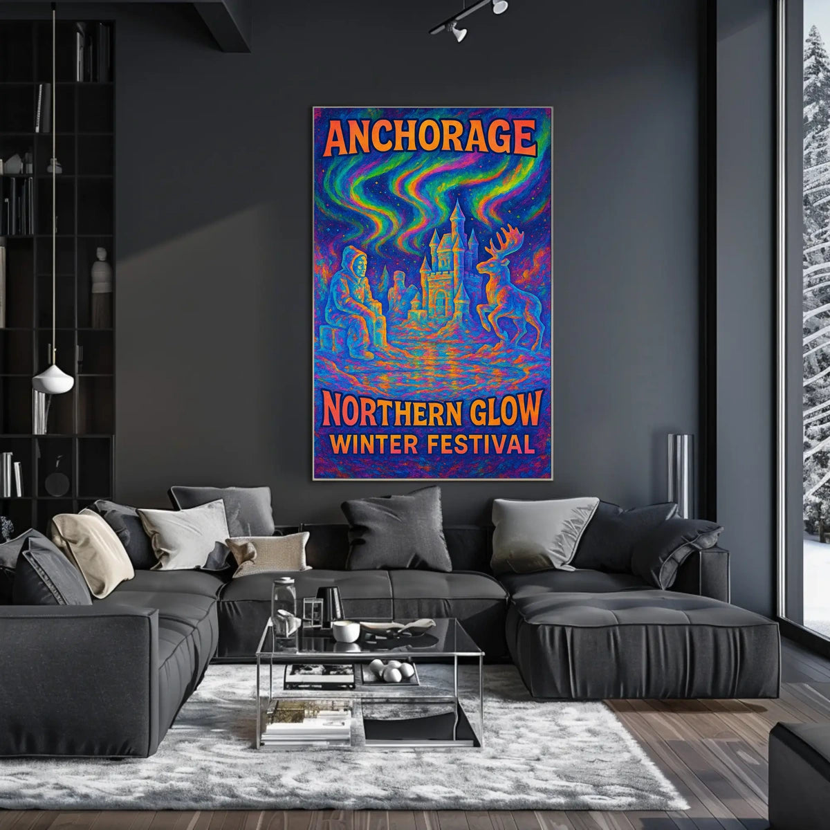 Anchorage Northern Glow Winter Festival Poster