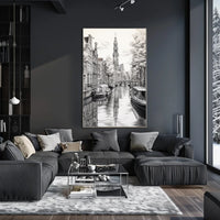Amsterdam Canal Scene Classic Travel Poster