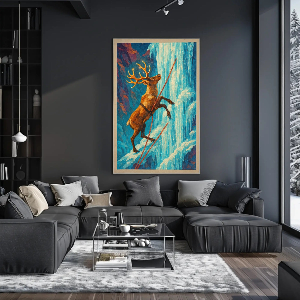 Surreal Stag Adventure Fantasy or Mythology Poster