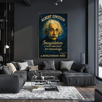 Albert Einstein Inspirational Imagination Quote Poster Art