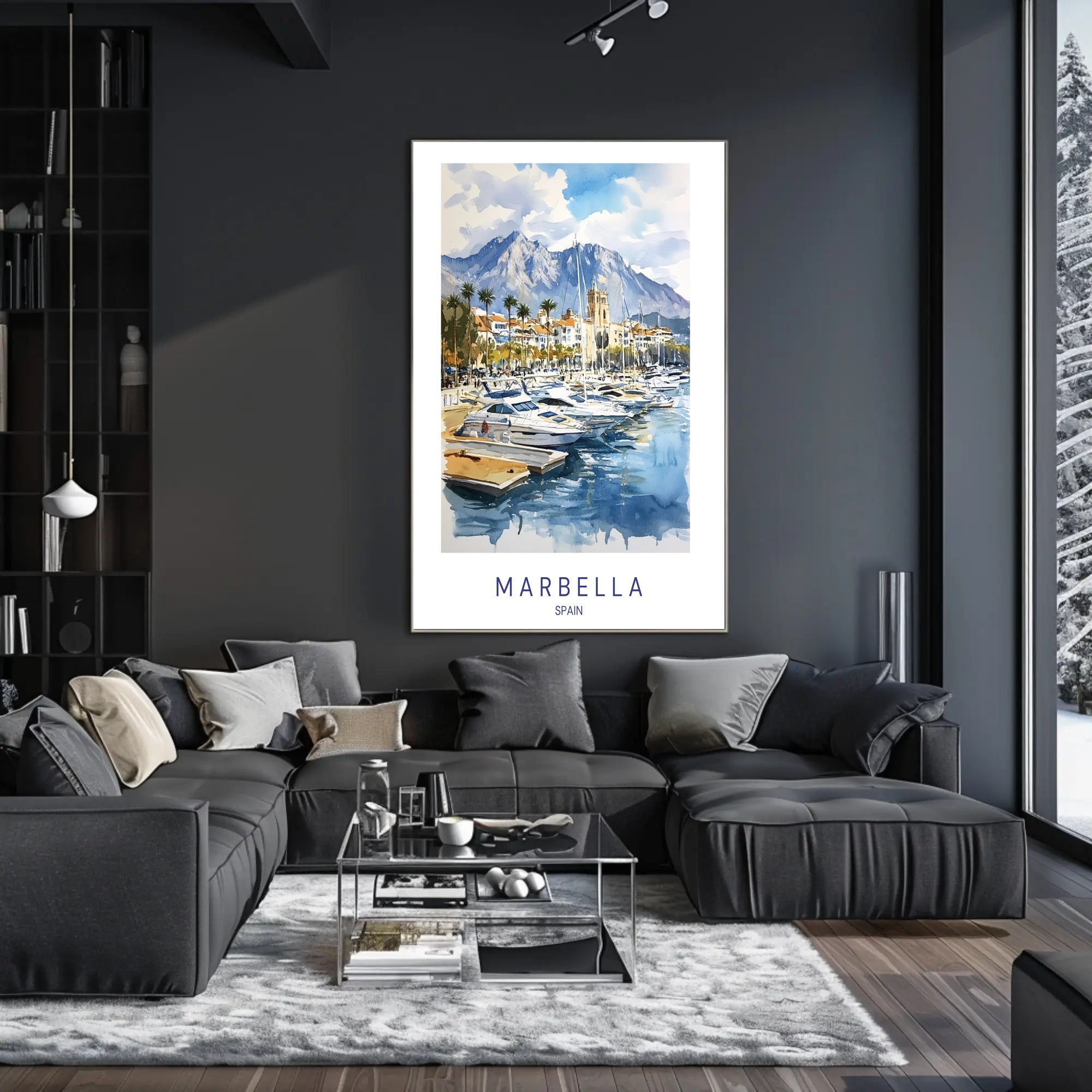 Marbella Harbor Poster PosterGoat