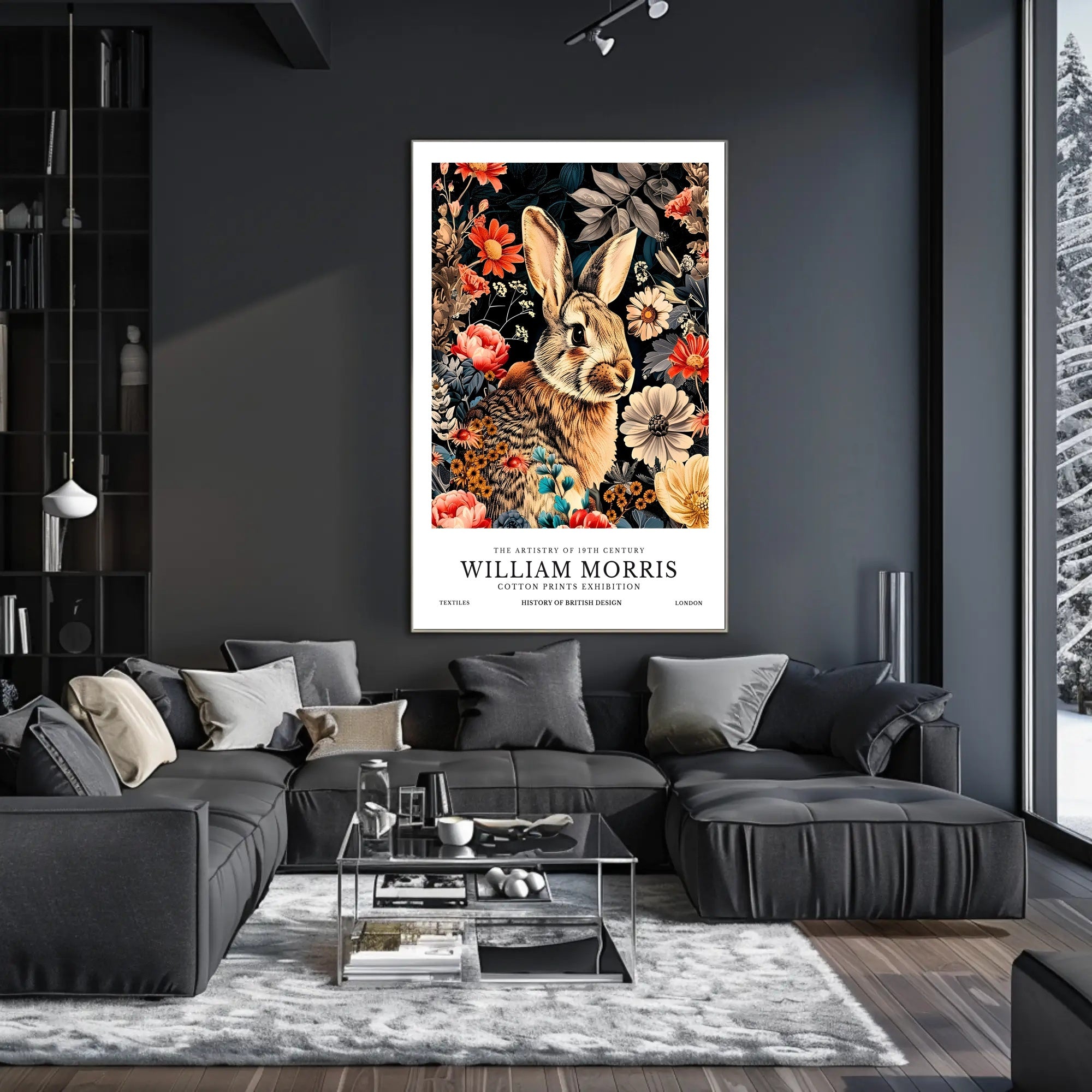 William Morris Rabbit Floral Heritage Poster