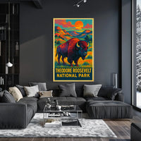 Roosevelt National Park Vintage Travel Collector Poster