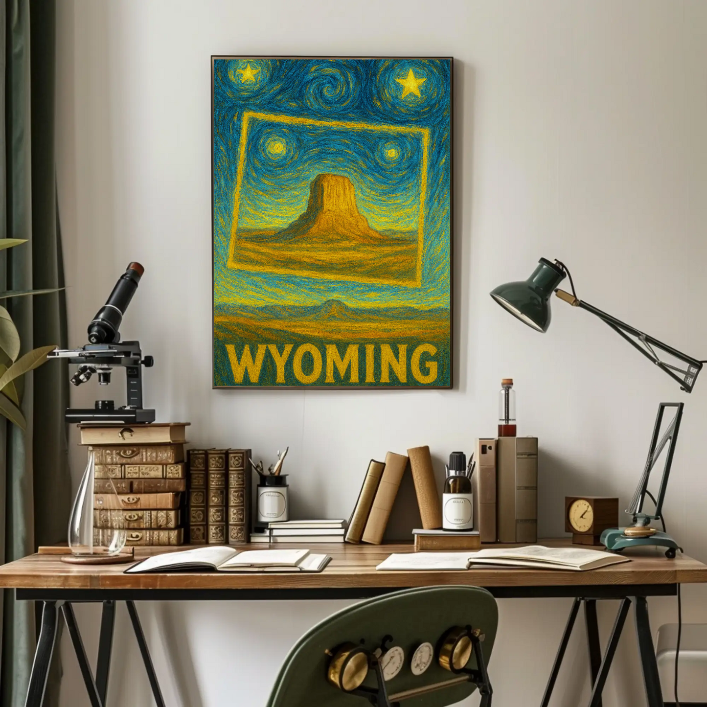 Wyoming Starry Night Poster