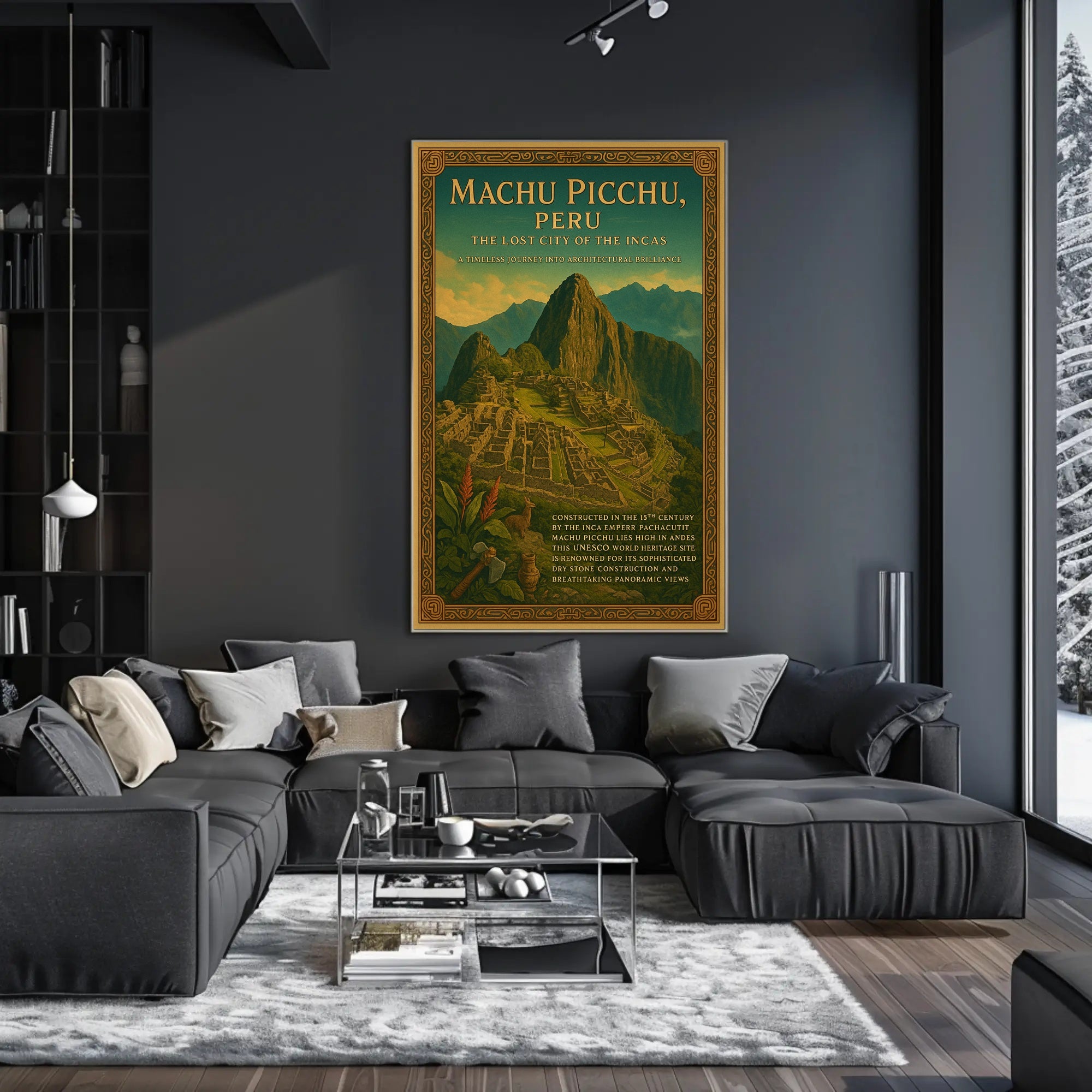 Machu Picchu Vintage Lost City Travel Poster