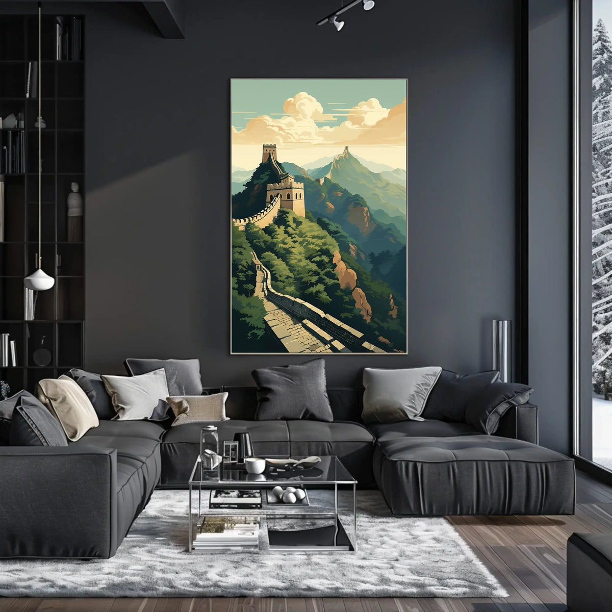 Great Wall Scenic Art: Majestic Travel Poster