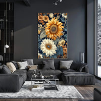 Sunflower Sunshine Vibes: Abstract or Artistic Poster