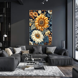 Sunflower Sunshine Vibes: Abstract or Artistic Poster