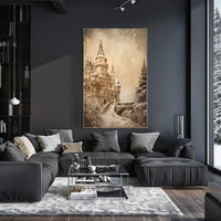 Enchanted Winter Castle Poster