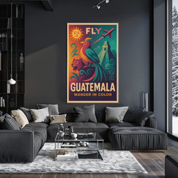 Fly To Guatemala Wander In Color Poster